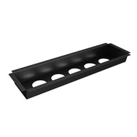 Powerdot Tray 02 - Montagebrunn för 5 Powerdots och 600 mm lock, svart